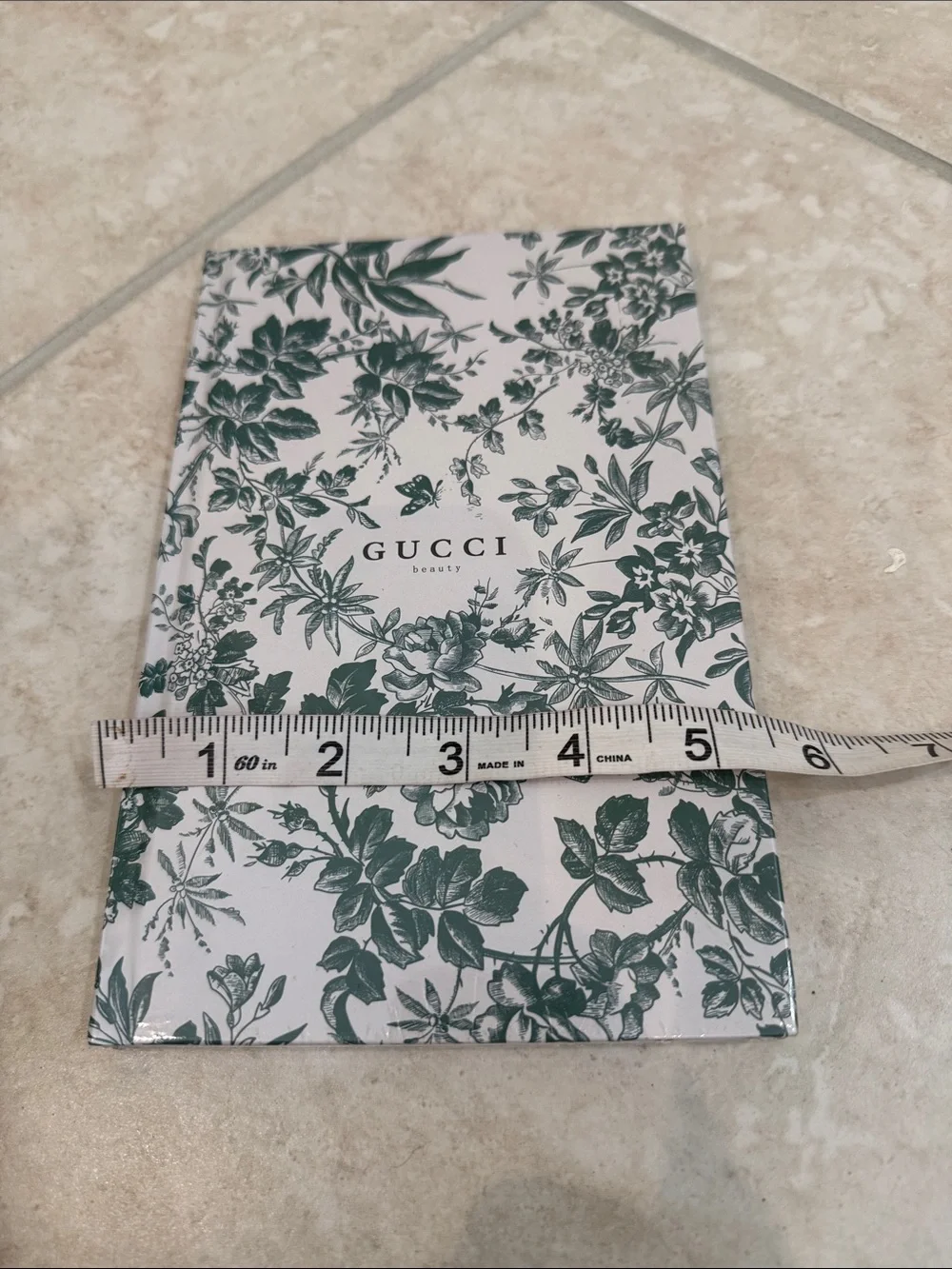 New Gucci Beauty Green Floral Notebook